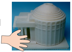 3Dモデルと触る手